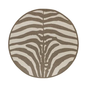 Safari Chic Round Rug in Limestone