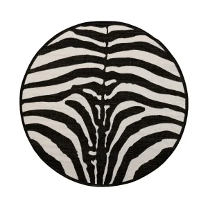 Safari Chic Round Rug in Midnight