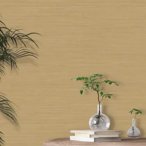 Grasscloth Wallpaper Gold