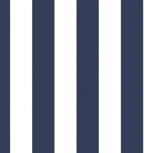 Navy and white Stripe Wallpaper