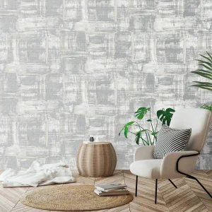 Abstract Wallpaper White/Grey