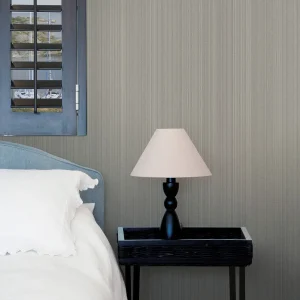 Textured Stripe Bronze/Beige Wallpaper