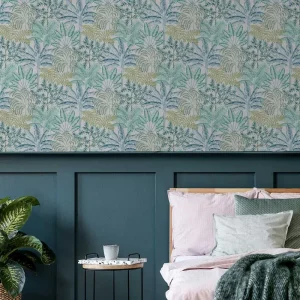 Intrigue - Aqua Blue Wallpaper