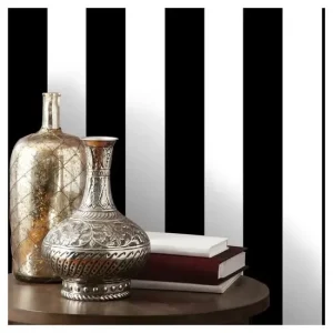 Tent Stripe Wallpaper - Black & White
