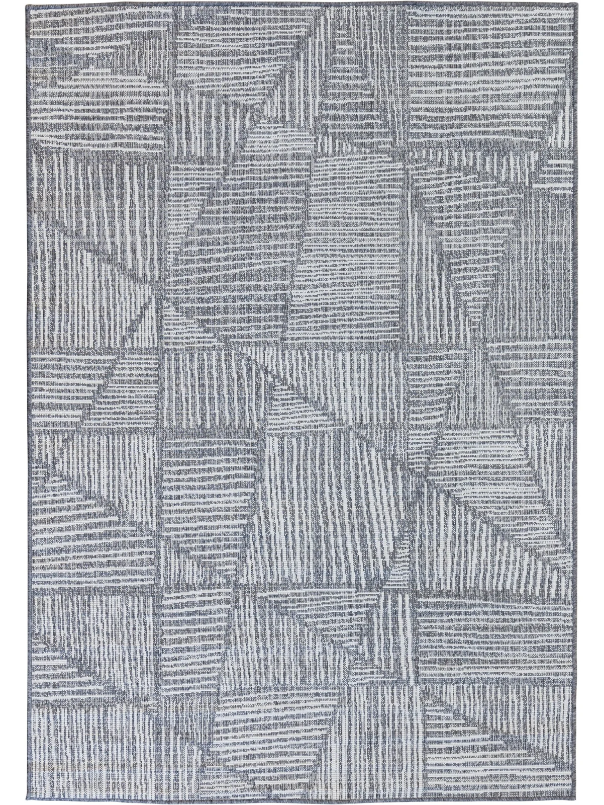 Tangram Outdoor Rug in Smoke