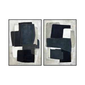 The Unaligned Wall Art Set of 2 in Naval