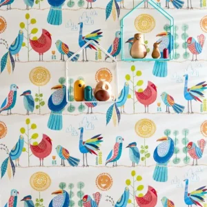 Feather Fandango Royal Bright Wallpaper